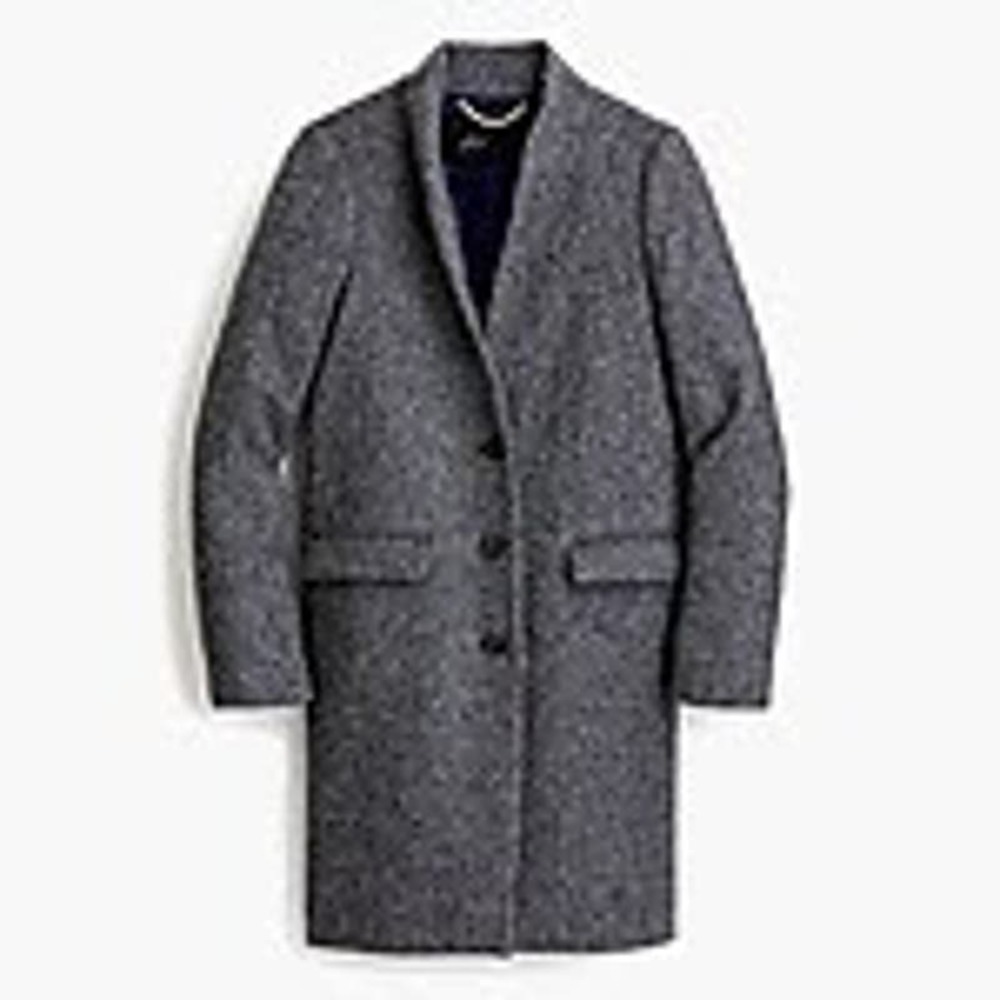 J.Crew Petite Oversized Topcoat in English Herringbone Wool